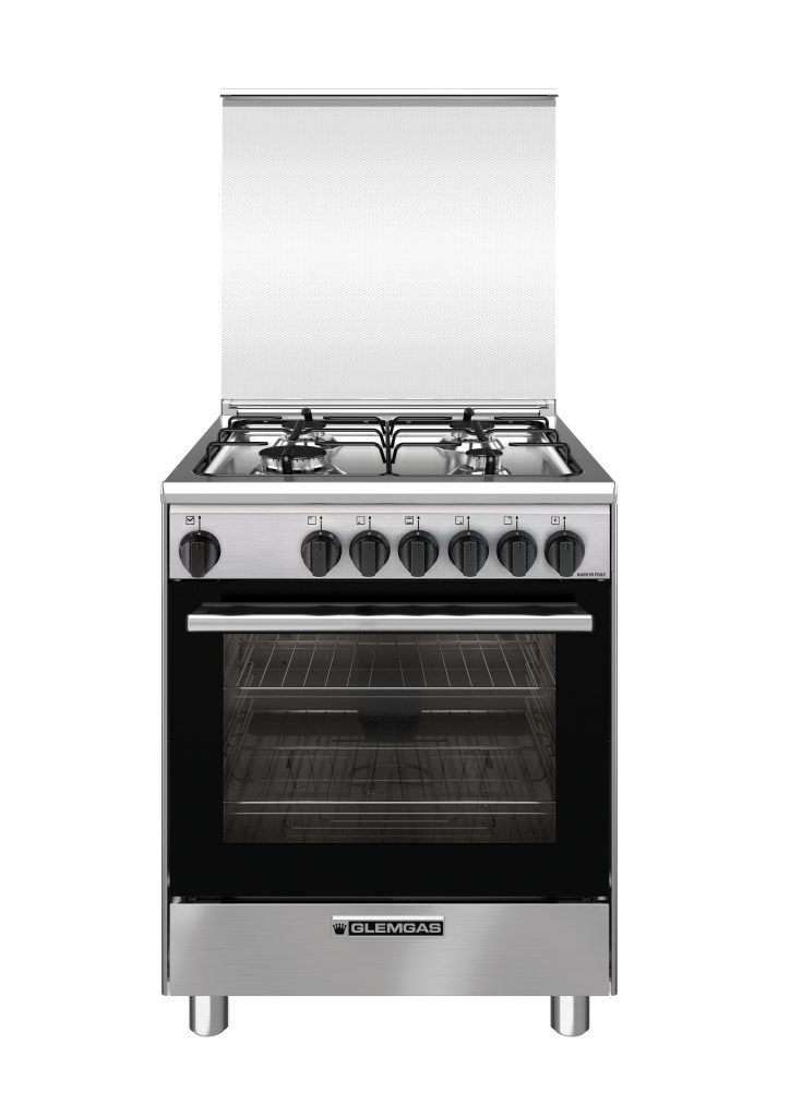 GLEM GAS DG66VI3 Cucina 60cm 4 Fuochi Forno Grill Elettrico Inox