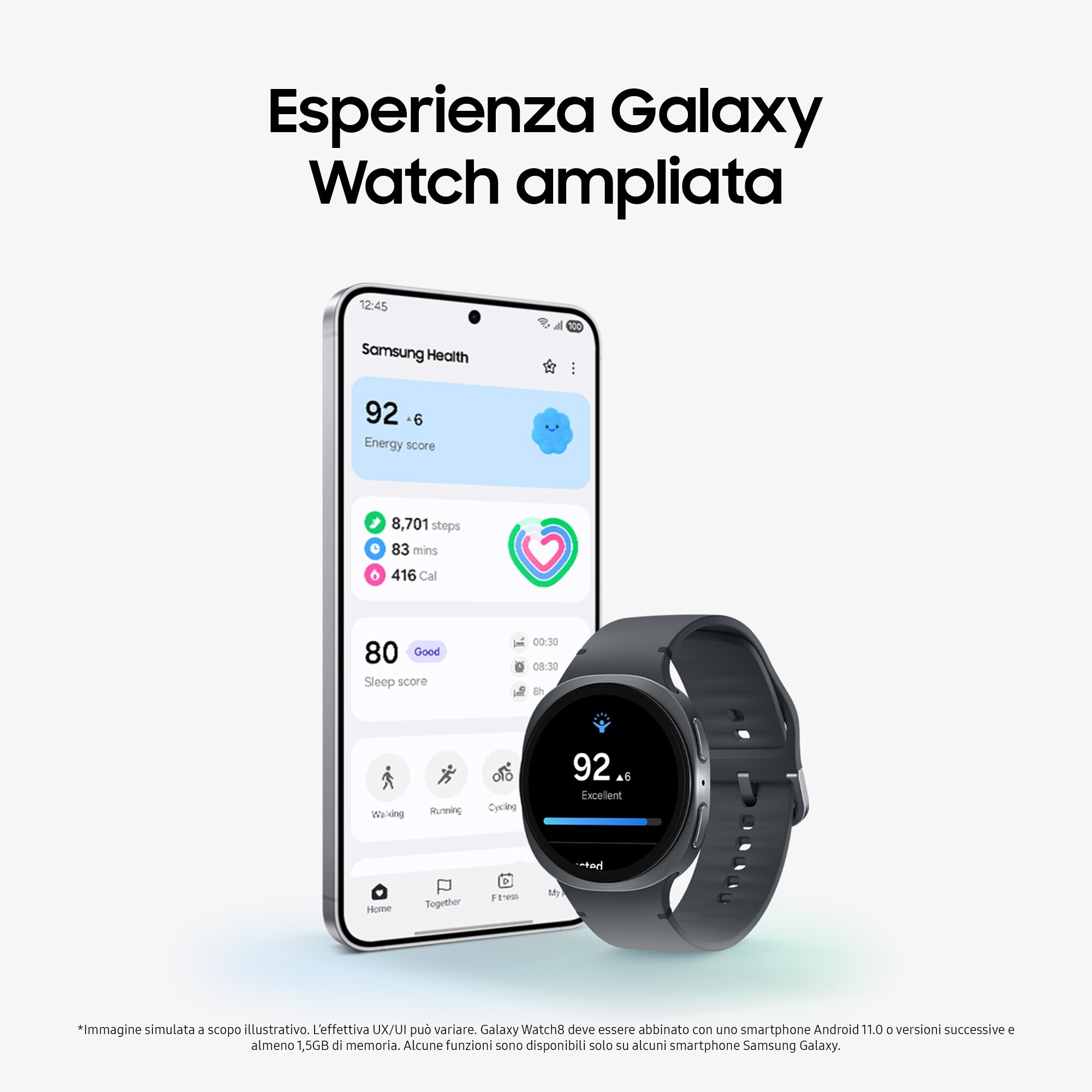 Samsung Galaxy Watch8 SML330NZSAITV Silver Smartwatch 44MM Bluetooth - Image 8
