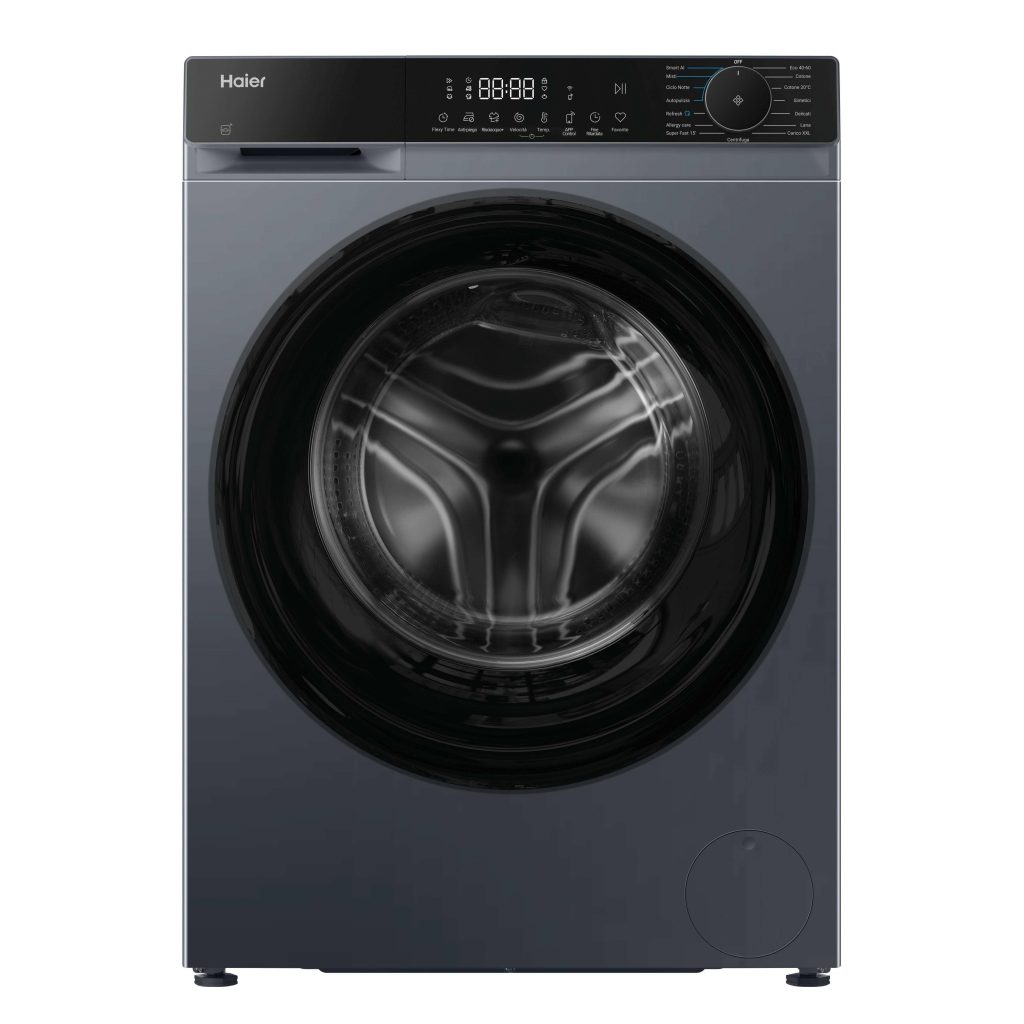 HAIER HW80BP14357GTUIT Lavatrice Slim 8Kg 1400 Giri Vapore Wifi Grigia