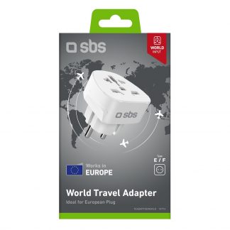 SBS TEADAPTDEWORLD Adattatore Presa Muro Schuko Tedesca Universale
