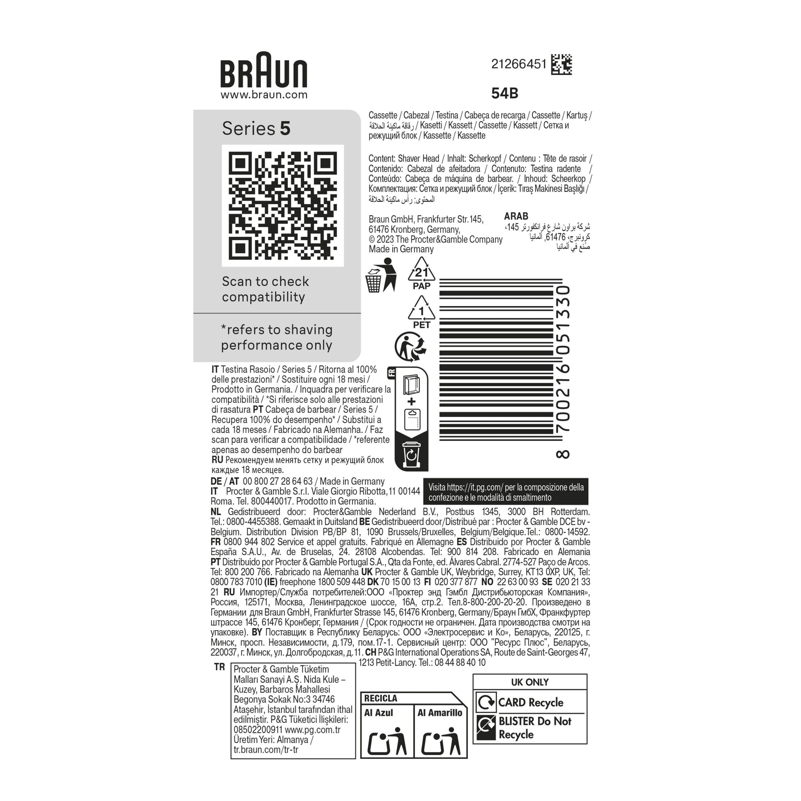 Braun 54B Testina Di Ricambio per Series 5 - Image 8