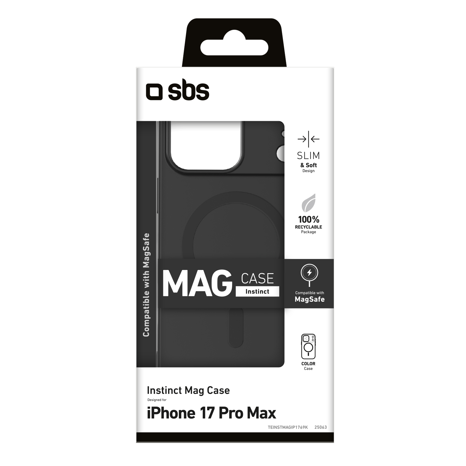 SBS TEINSTIP1769K Cover Instinct Per iPhone 17 Pro Max Nero - Image 3
