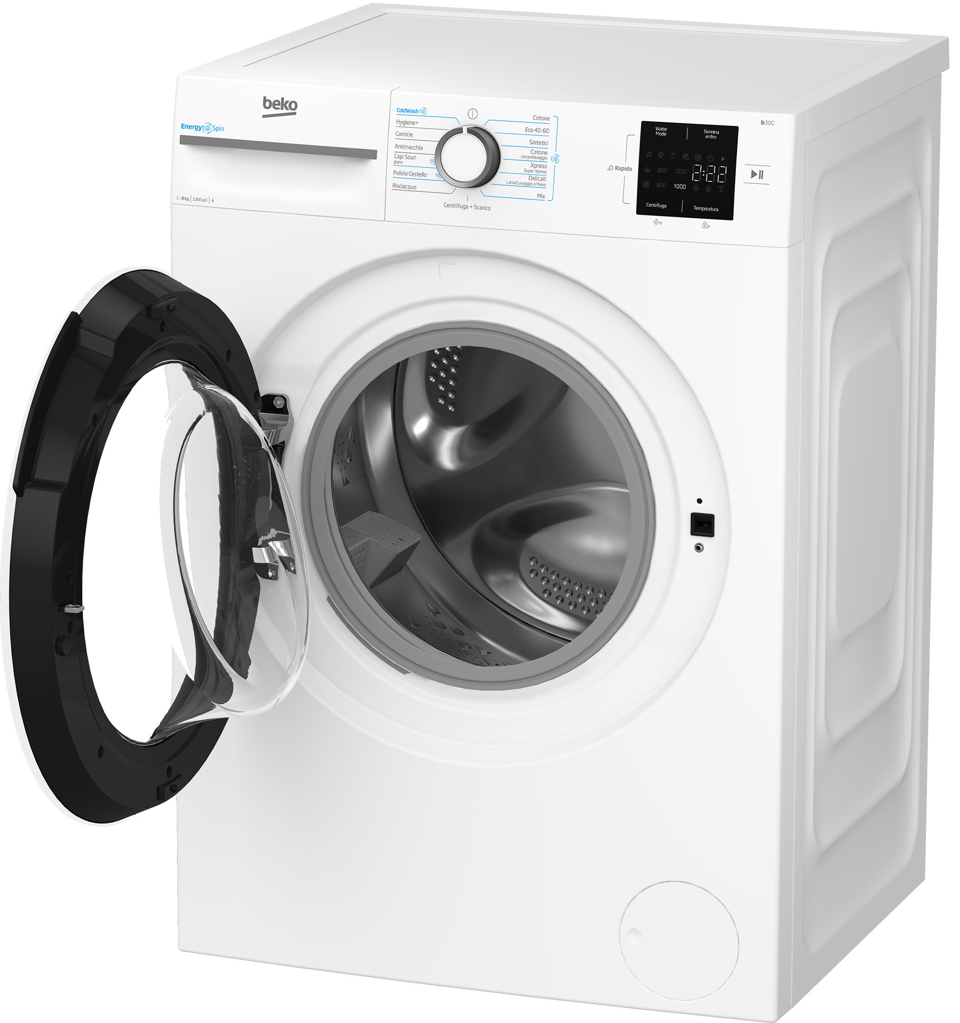 Beko BMWU3821W Lavatrice Frontale 8 Kg 1200 Giri Classe A Inverter Vapore - Image 8