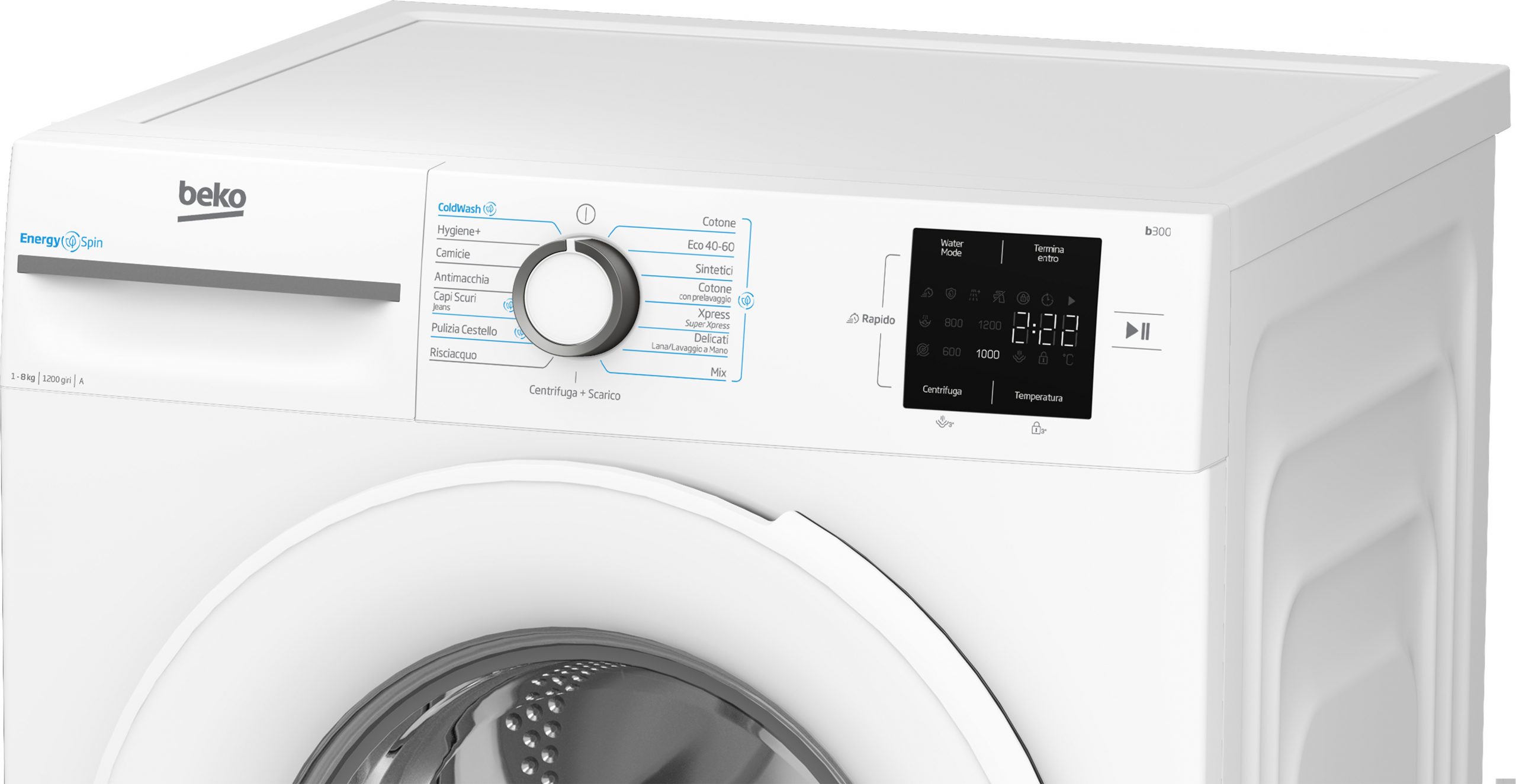 Beko BMWU3821W Lavatrice Frontale 8 Kg 1200 Giri Classe A Inverter Vapore - Image 9
