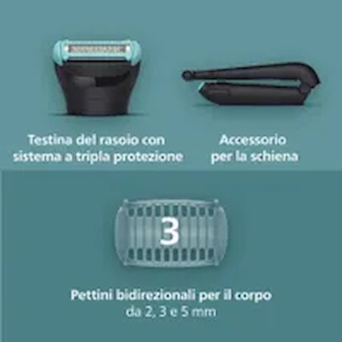 PHILIPS BG5475 Depilatore Corpo Ricaricabile Wet Dry - immagine 2
