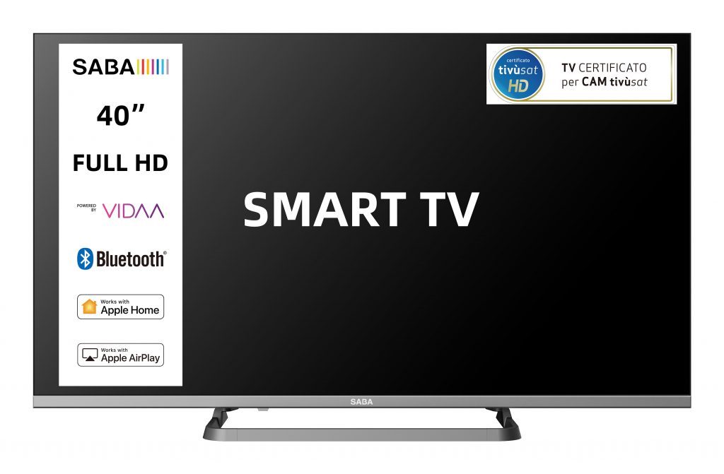 SABA SA40SM10VDA TV LED 40 FHD DVBT2-S2 SMART VIDAA TIVUSAT TV LED 40