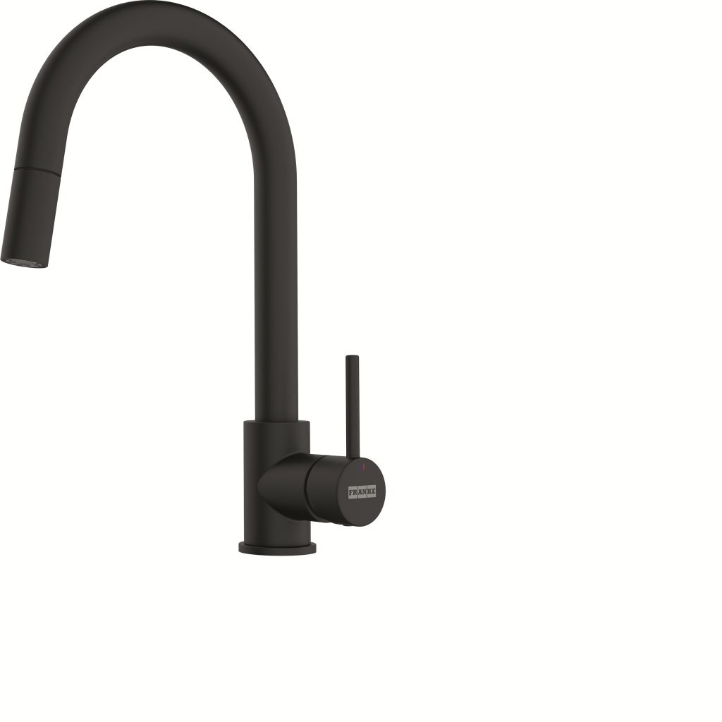 FRANKE 1150735625 Miscelatore Cucina Pola J Doccia Estraibile Nero Opaco