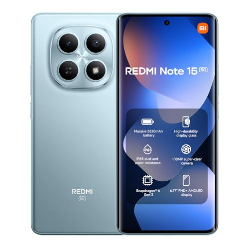 XIAOMI REDMINOTE155G8256GLACIERBLUE Smartphone 6.77" FHD+ AMOLED 5G