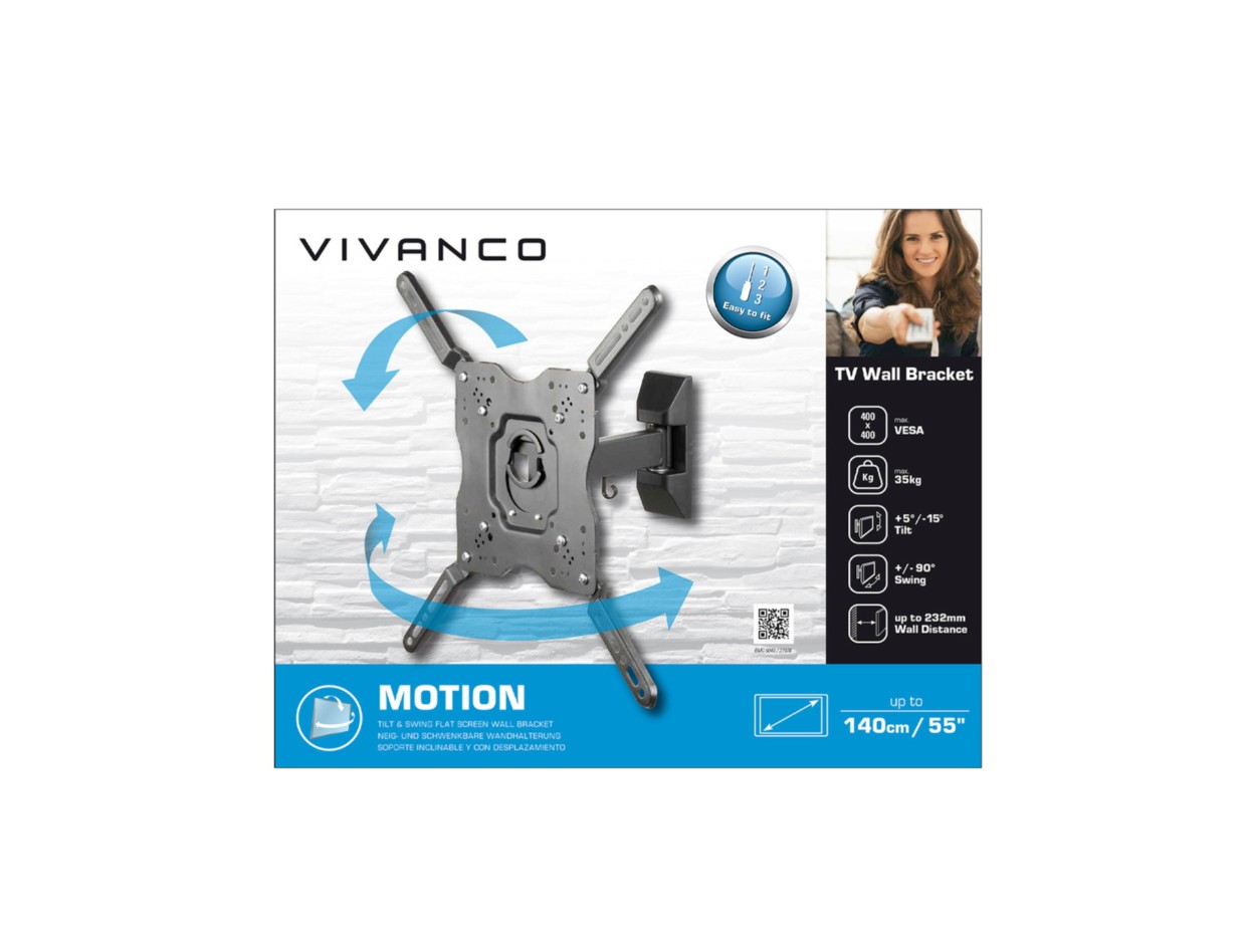 VIVANCO VVTVOR55INCH35KG Supporto Tv Orientabile 55 Pollici Nero Max 35 Kg - Image 2