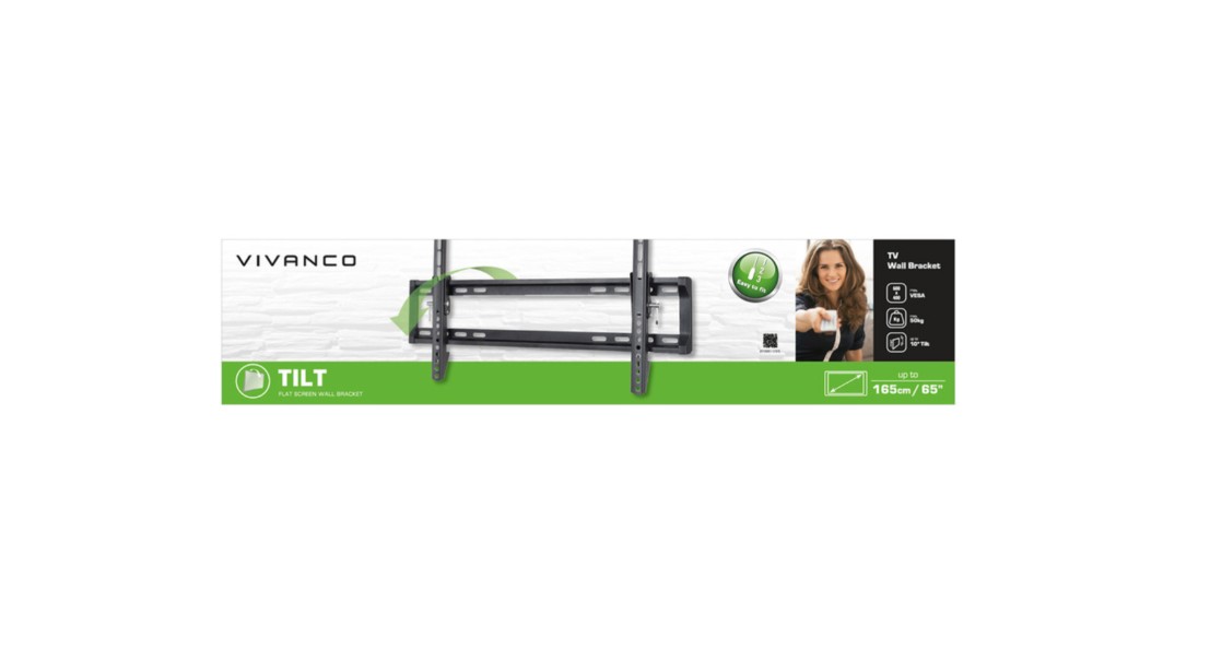 VIVANCO VVTVTIL65INCH50KG Supporto TV Inclinabile Max 65 Pollici VESA 600x400 Nero - Image 2