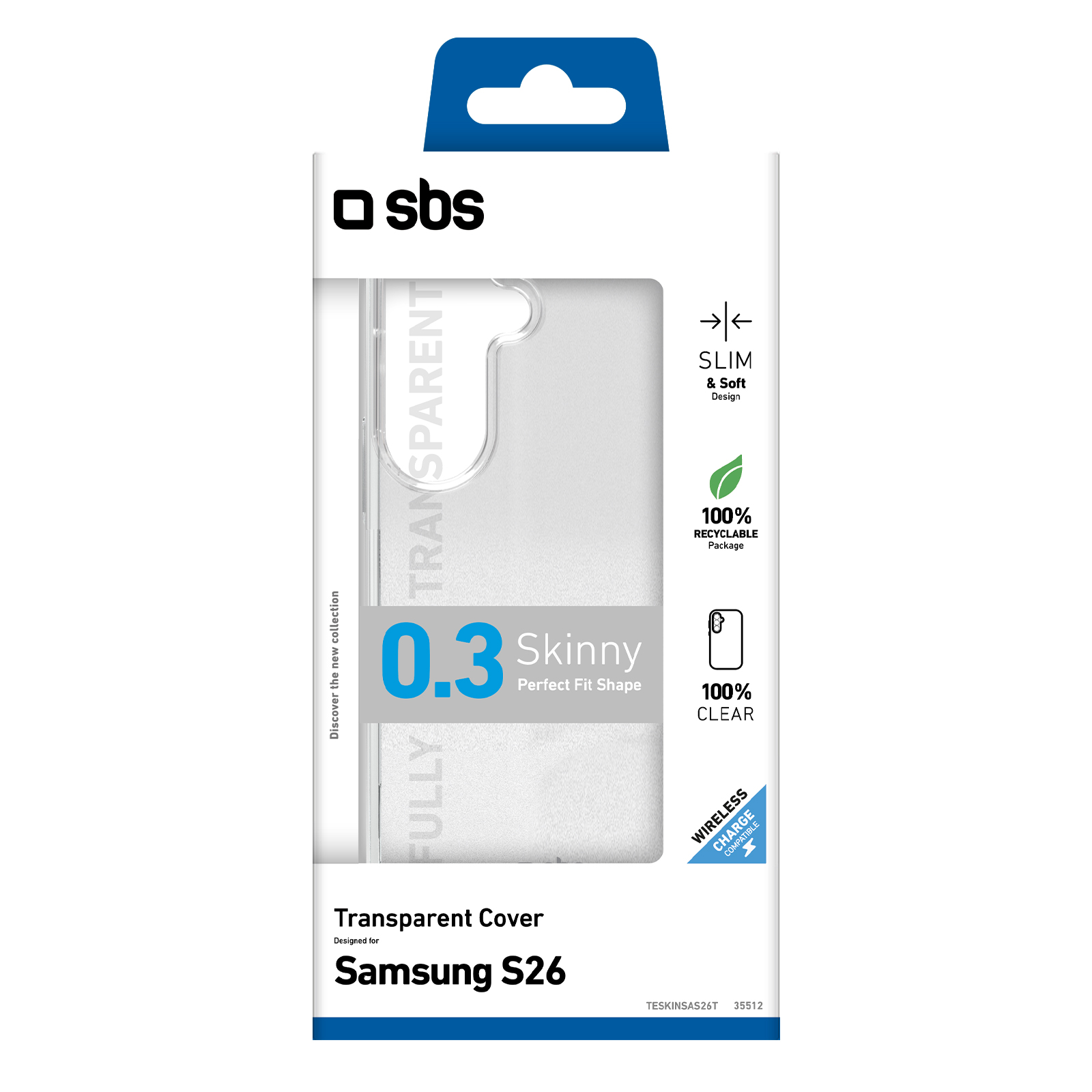 SBS TESKINSAS26T Cover Skinny Trasparente Per Samsung Galaxy S26 - Image 2