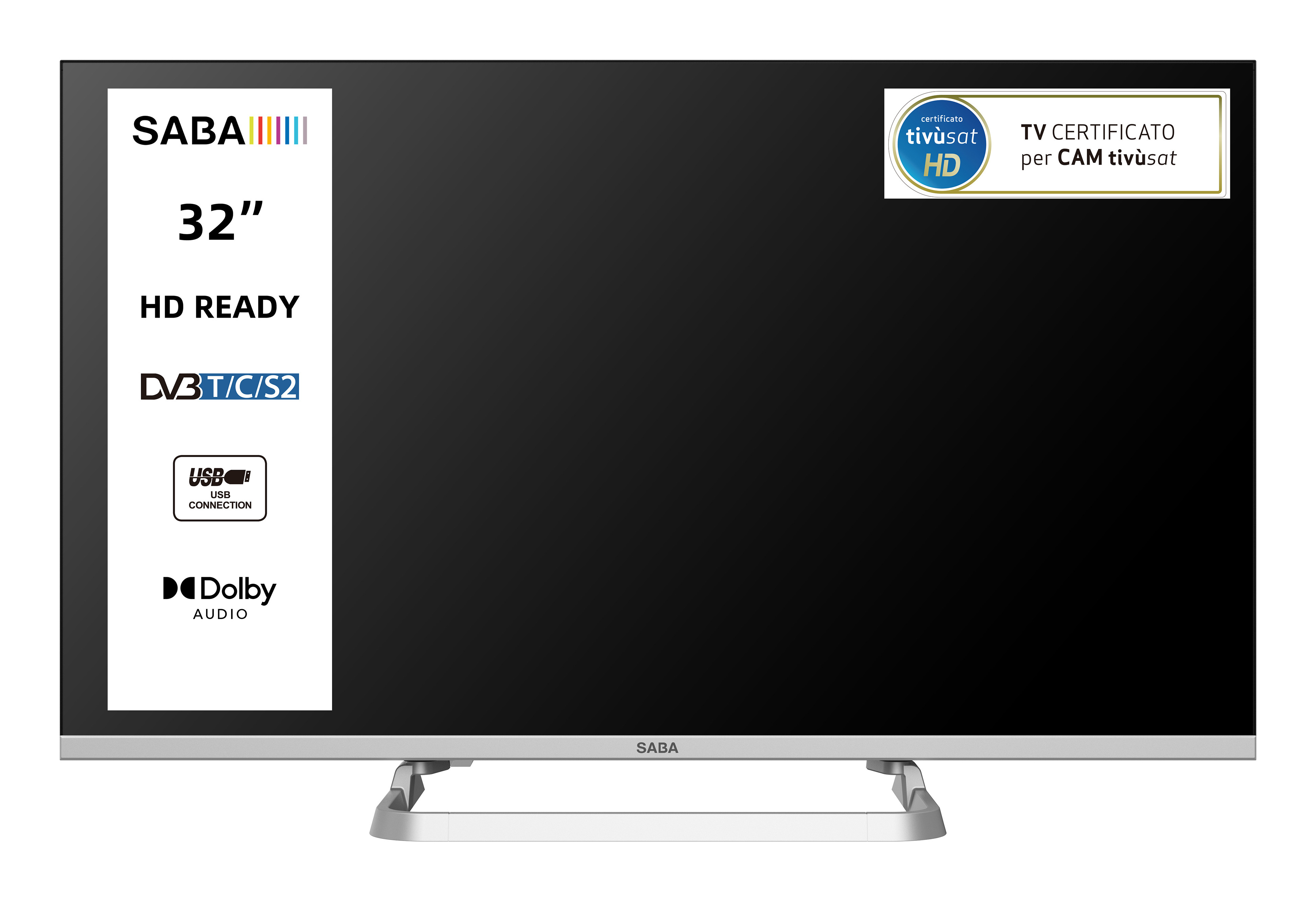 Saba SA32M10 TV LED 32 Pollici HD DVBT2 S2 