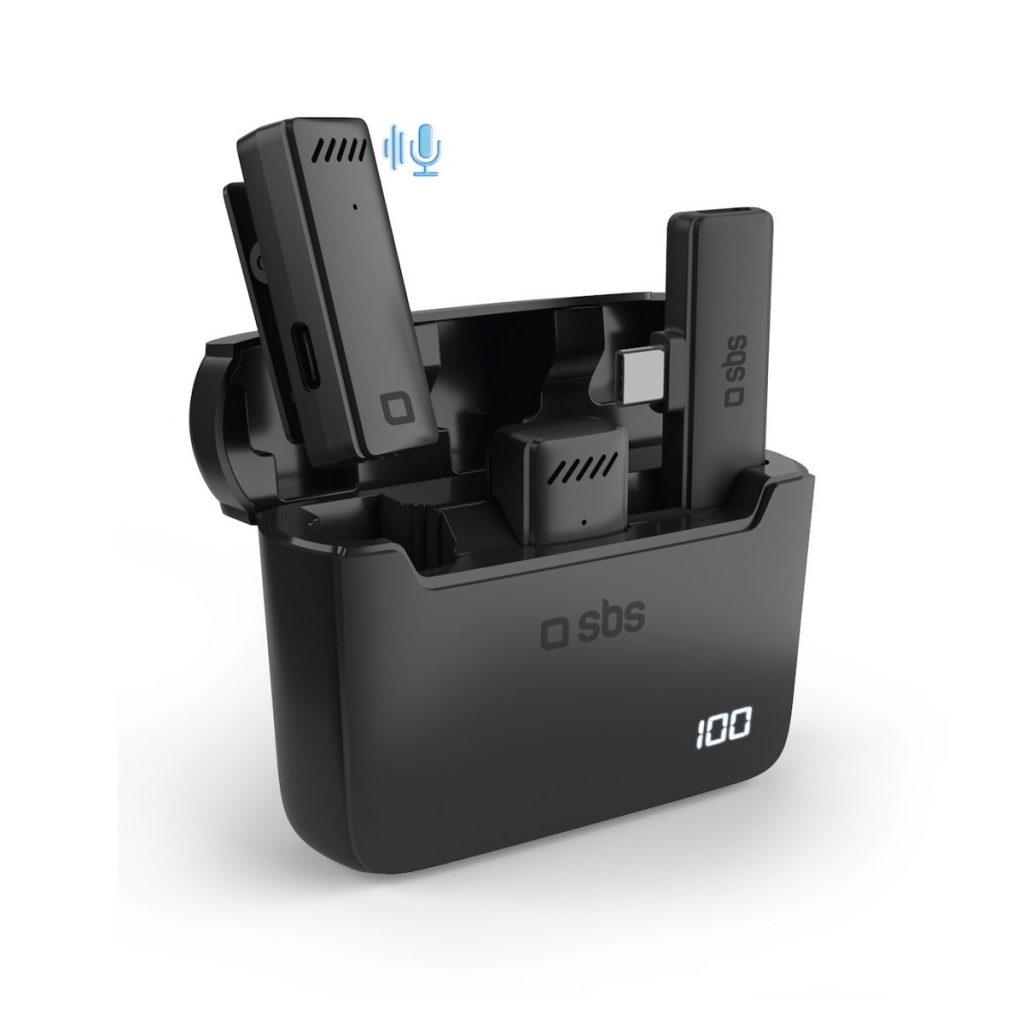 SBS TEKITMICCASEBTK Kit Microfoni Wireless USB C Ricevitore