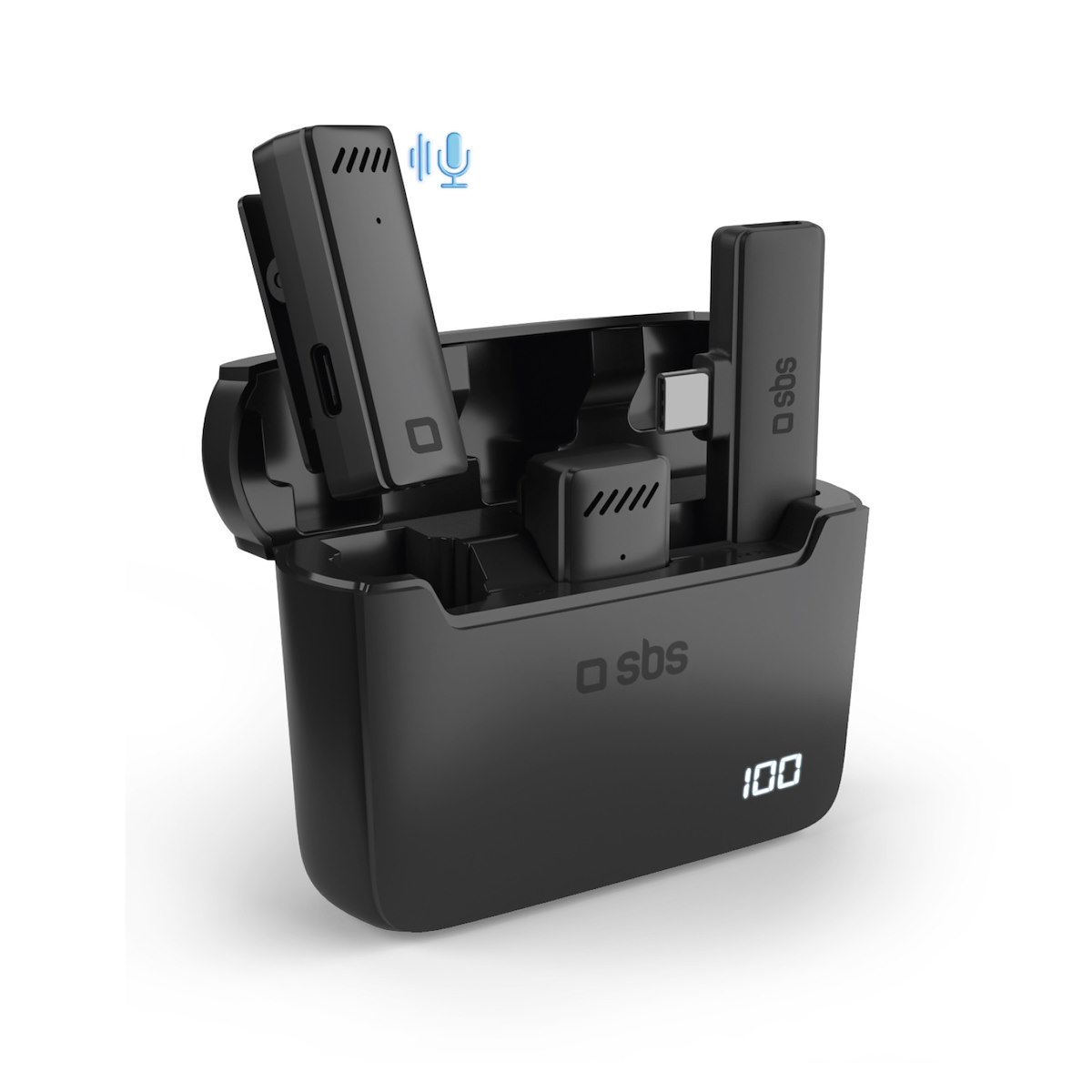SBS TEKITMICCASEBTK Kit Microfoni Wireless USB C Ricevitore