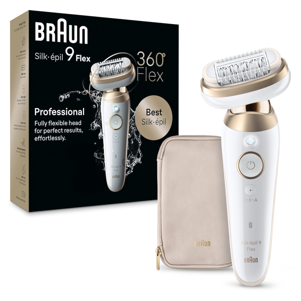 BRAUN SES90113D Epilatore W&D 40 pinze, testina flessibile, accessori