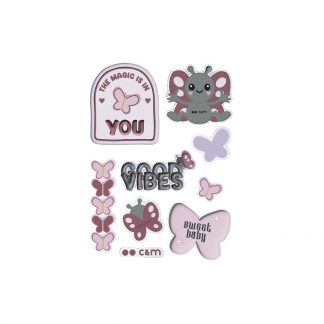 CASEME CMCHARMSTICKBUT Set Adesivi Decorativi Farfalla