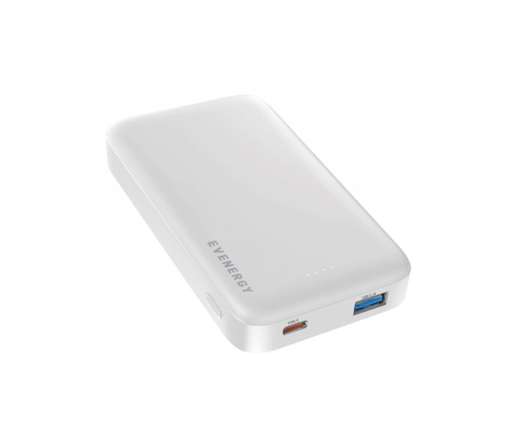 EVENERGY EVBB10000SHK Power Bank 10000mAh USB C USB A Bianco