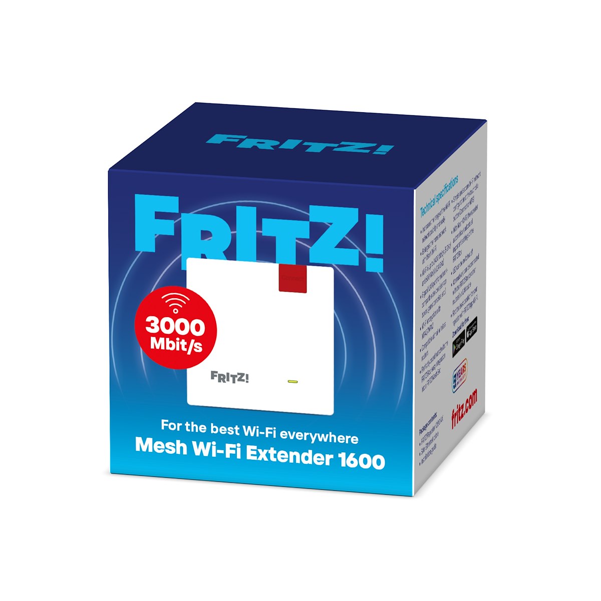 FRITZ Repeater 1200 AX Mesh WiFi Extender 1600 - immagine 3