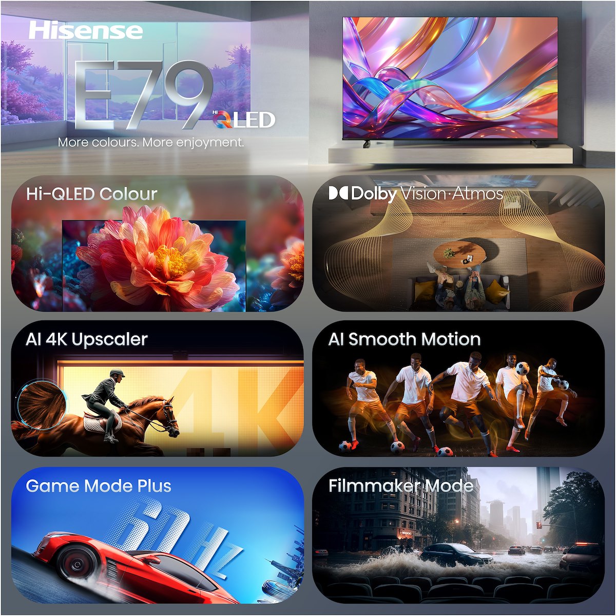Hisense 75E79S Smart TV QLED 75 Pollici UHD 4K Vidaa TV - immagine 3