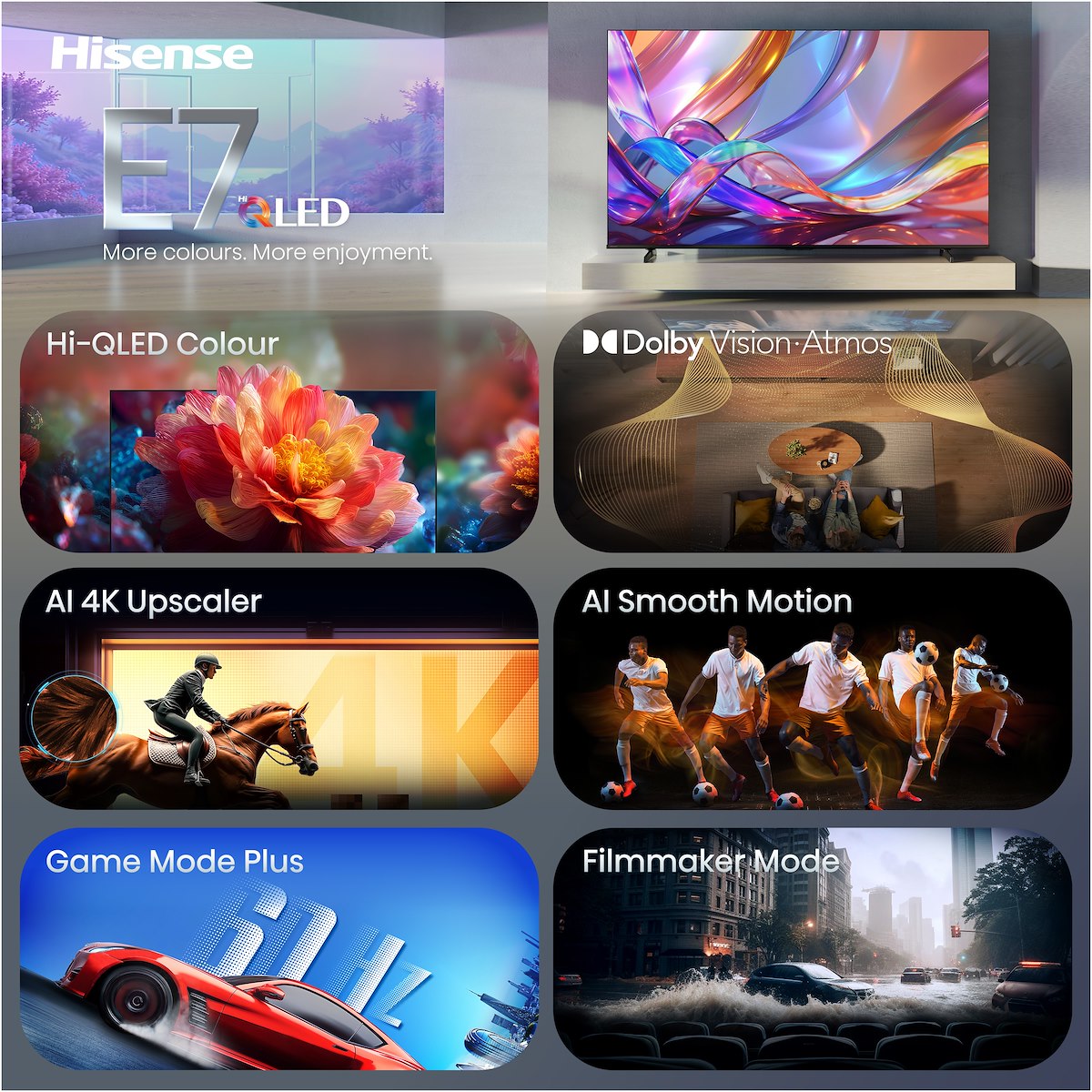 Hisense 75E79S Smart TV QLED 75 Pollici UHD 4K Vidaa TV - immagine 4
