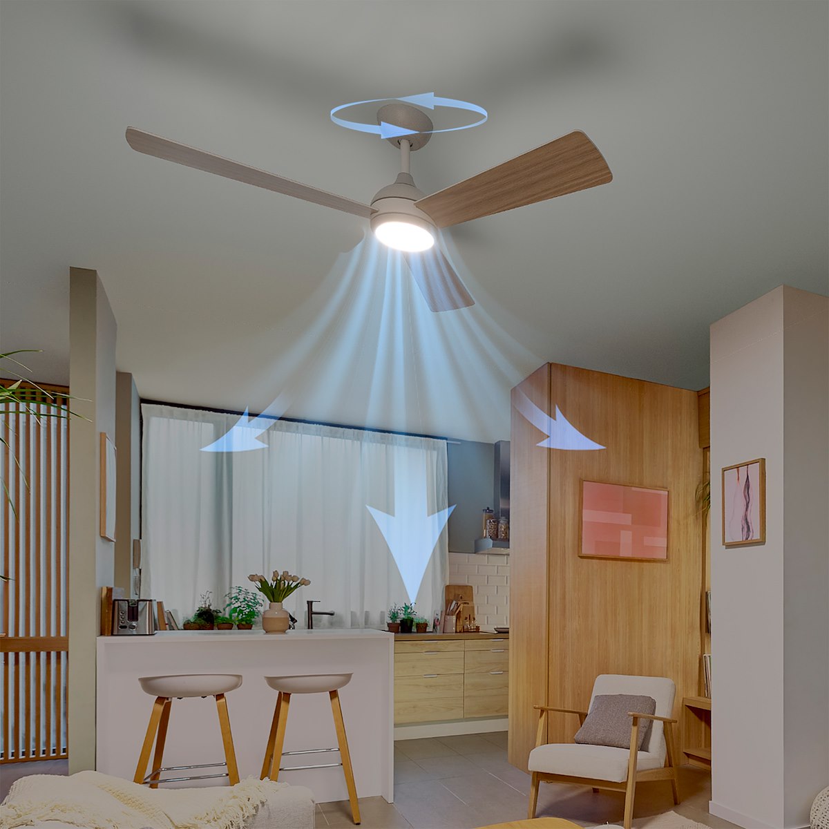 PHILIPS 929004751601 Ventilatore Soffitto Velyx Pale Legno LED 24W - Image 5