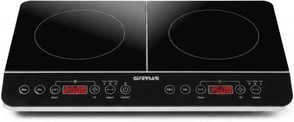 G3 FERRARI Hi Tech Chef Fornello Induzione a 2 Piastre 2000W 1500W
