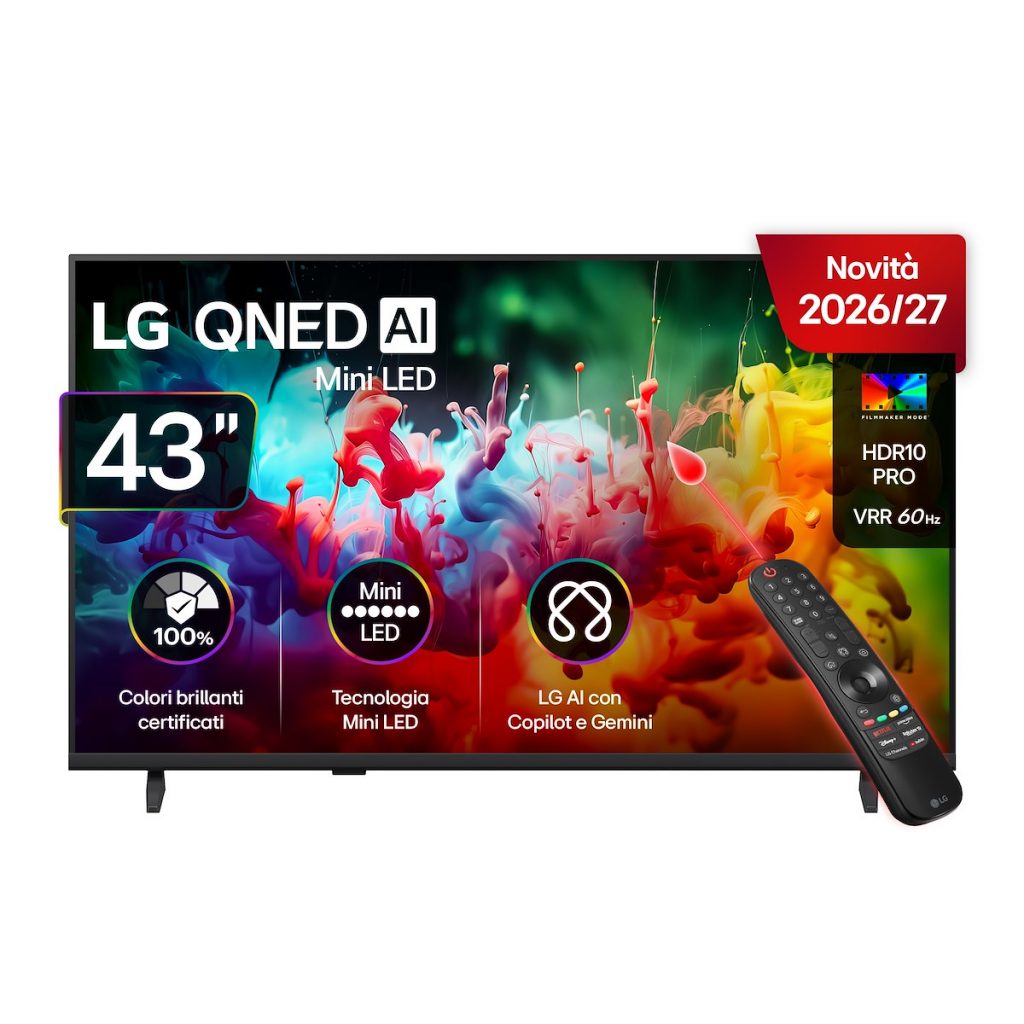 LG 43QNED70B6C Smart TV QNED 43 Pollici 4K UHD WebOS Multi AI
