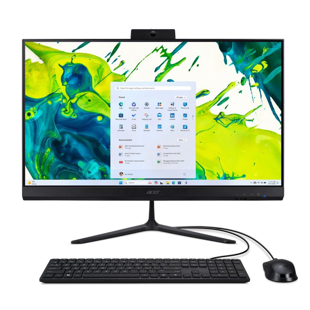 ACER ASPIREC242GDQBPRET001 All In One 23 8 Pollici Ryzen 5 8GB RAM 512GB SSD