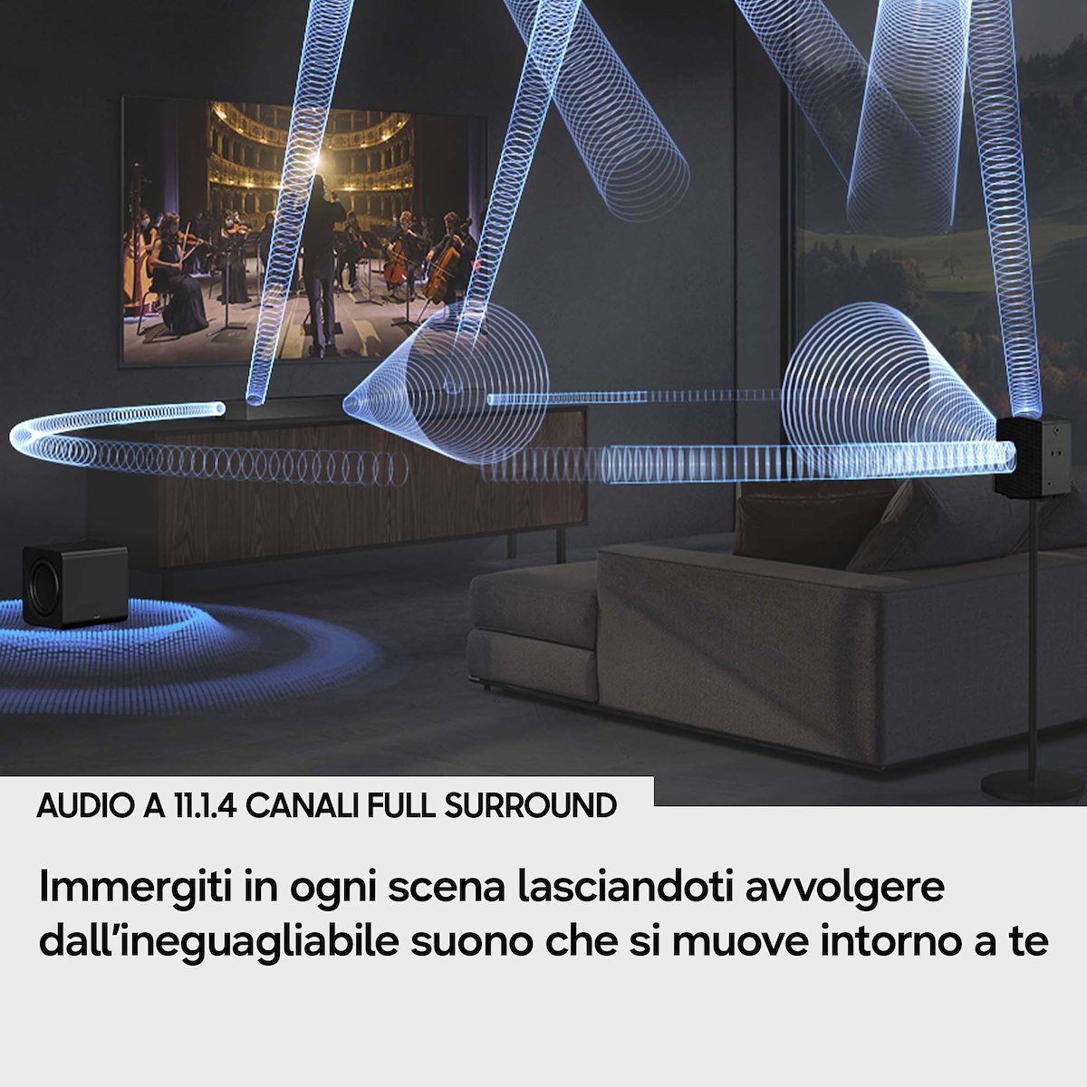 SAMSUNG HWQ990HXC Soundbar Wireless Q Symphony Subwoofer Integrato - immagine 4