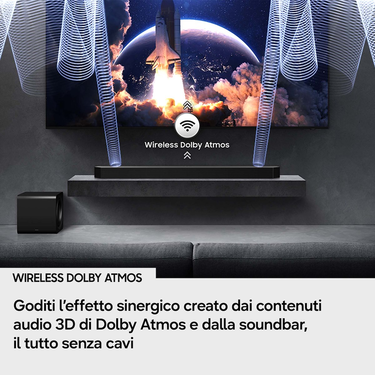 SAMSUNG HWQ990HXC Soundbar Wireless Q Symphony Subwoofer Integrato - immagine 5