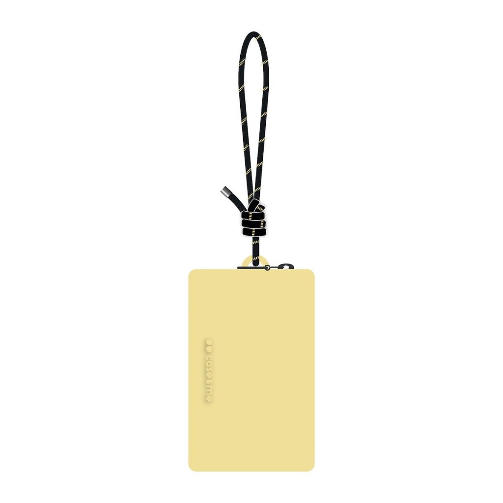 CASE&ME CMSILBAGCUSTOSYEL Borsetta Polso Silicone Gialla Taglia S Con Cordino