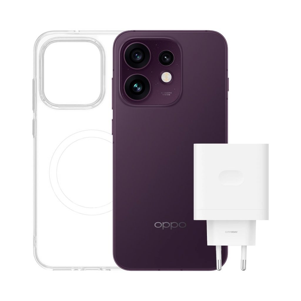OPPO RENO 16 5G PURPLE BLACK BUNDLE Smartphone 5G Nero Cover Caricabatterie