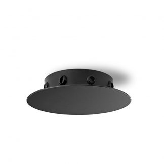 Perenz 6255N Rosone da Soffitto per Decentramento in Metallo Nero