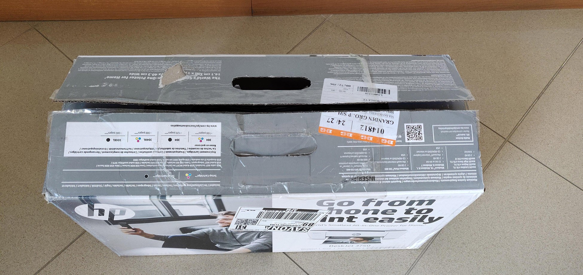Stampante Multifunzione Wi-Fi HP DeskJet 3750 Grigia - Image 7