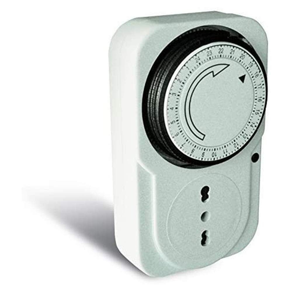 PERRY 1IO0053 Interruttore Orario Giornaliero Con Presa Schuko 3500VA