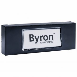 BYRON 1000797 Pulsante Campanello Cablato Nero Con Targa