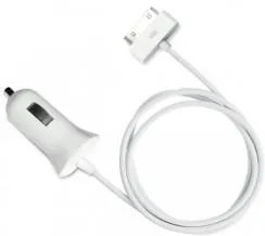 PURO MCHAPPLEWHI Caricabatterie Auto Per Apple Bianco 2 4A Compatibile iPhone iPad