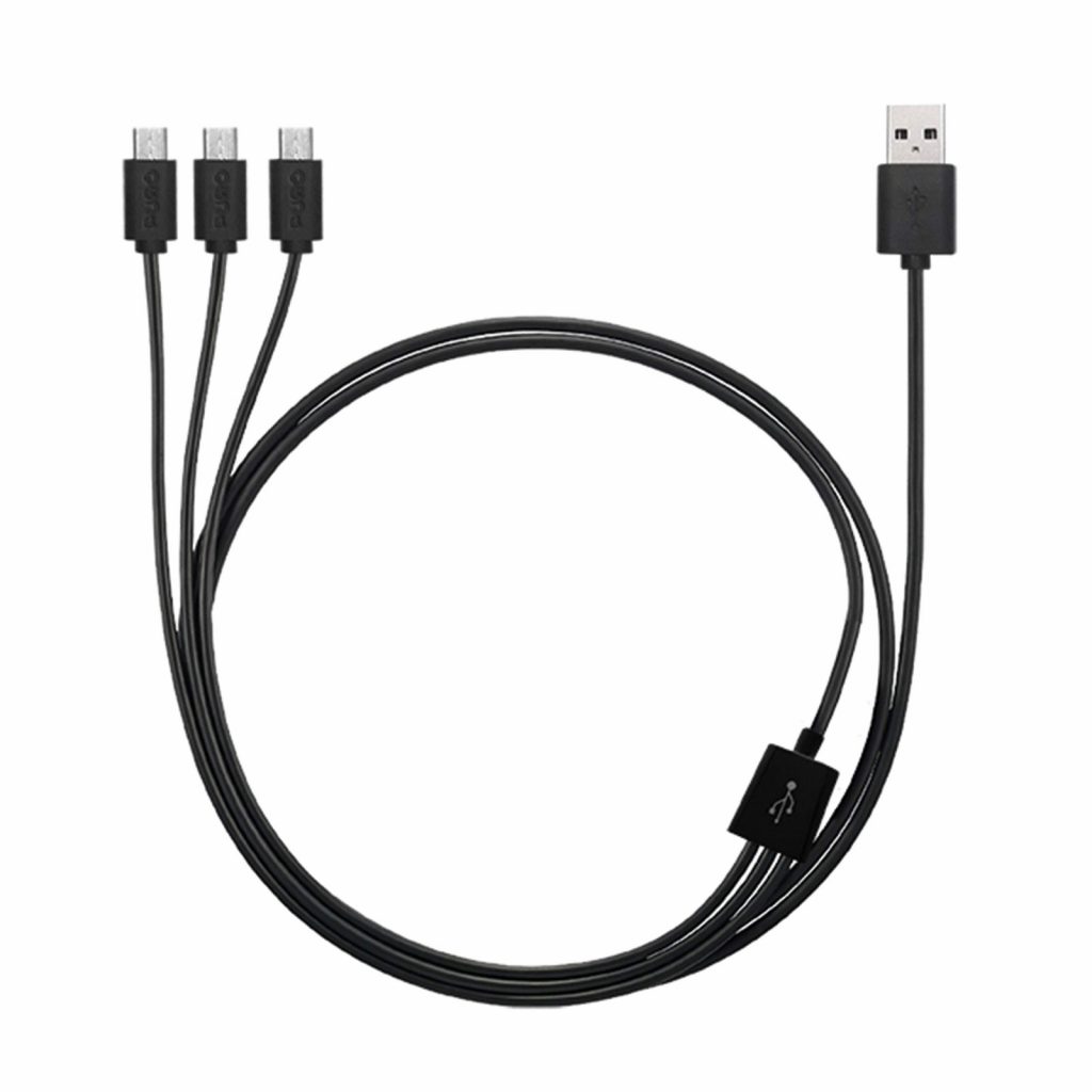 PURO MICRO3USBCABLEBLK Cavo Ricarica Multiplo Micro USB 130 Cm Nero