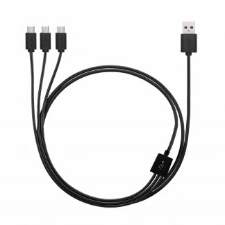 PURO MICRO3USBCABLEBLK Cavo Ricarica Multiplo Micro USB 130 Cm Nero