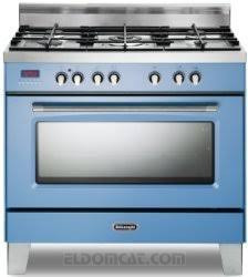 DE LONGHI MEM965ACX Cucina 90cm Forno Multi8 5 Fuochi Misti Classe A Azzurro Cielo