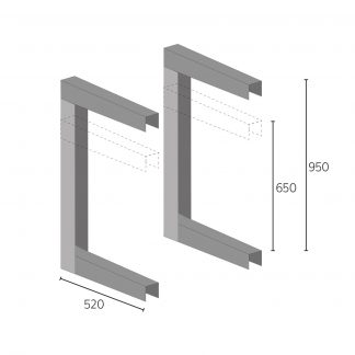 VECAM-CO 9794016 Staffe Sospese Supporto Condizionatore VST80