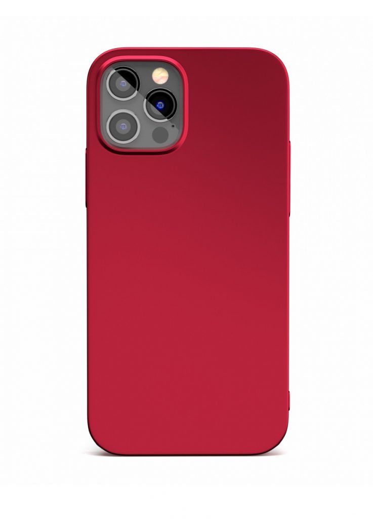 AREA CRCA7053CFR Cover Carbon Fiber Iphone 12 Pro Max Rosso