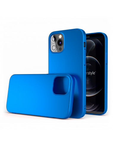 AREA CRCA7053CFB Custodia Carbon Fiber Iphone 12 Pro Max Blu