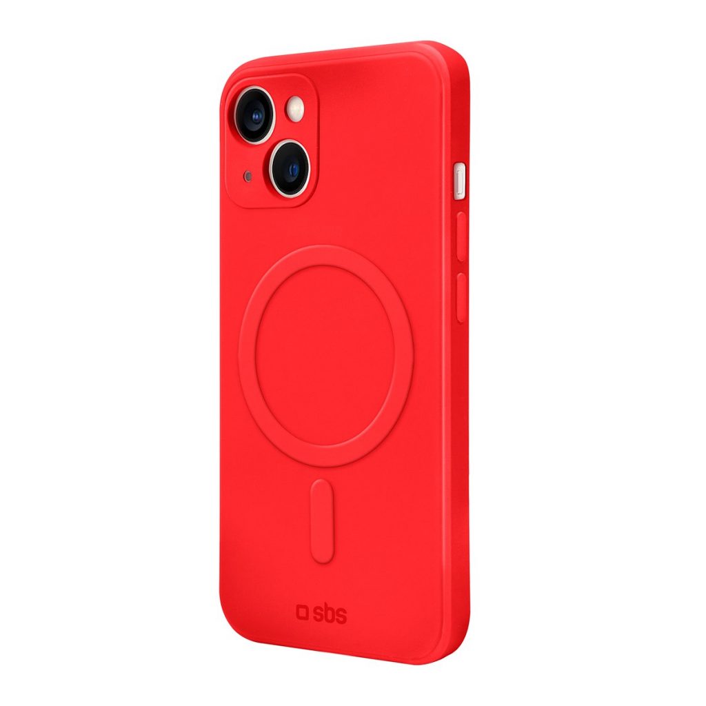 SBS TEMAGCOVRUBIP1361R Cover Magnetica TPU Rubber Rosso Per iPhone 13