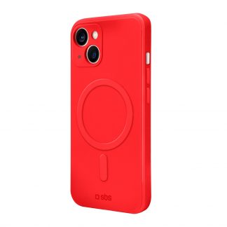 SBS TEMAGCOVRUBIP1361R Cover Magnetica TPU Rubber Rosso Per iPhone 13