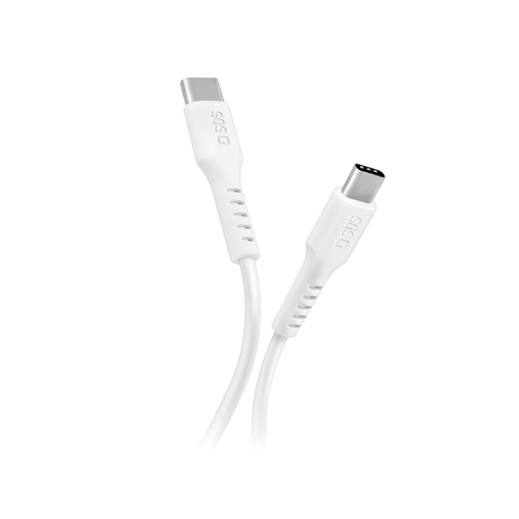 SBS TECABLE15TCC100W Cavo USB C Power Delivery 100W 1.5 Metri Bianco
