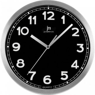 JUSTAMINUTE 14928N Orologio Parete Quarzo Alluminio Nero