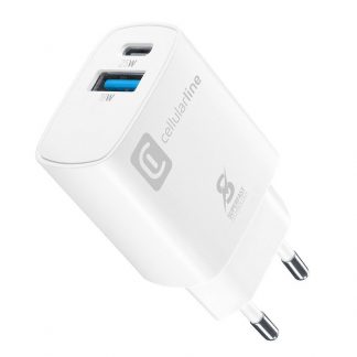 CELLULAR LINE ACHSM2USBPD25WSMLW Caricabatterie Rete Samsung Dual PD25W Bianco