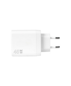 NUDO BLINK45WCCBI Caricatore Rete 2 Porte Type C PD 45W Energy Blink Bianco