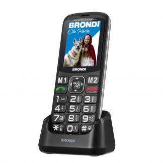 BRONDI AMICODICASAPIUBLACK Cellulare Dual SIM Tasto SOS Nero